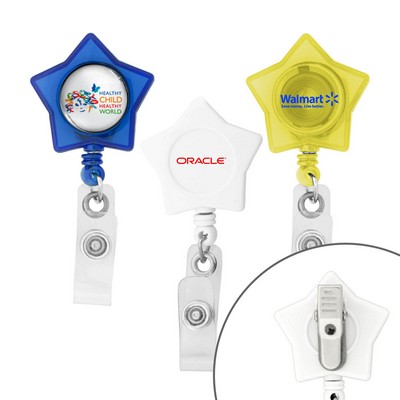 Star-Shaped Retractable Badge Holder