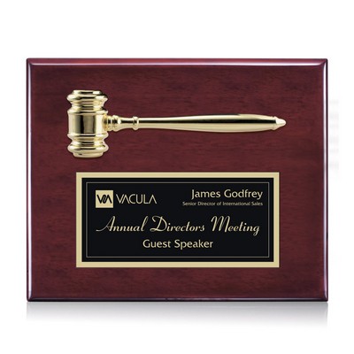 Gavel Plaque - Rosewood 10½"x13"