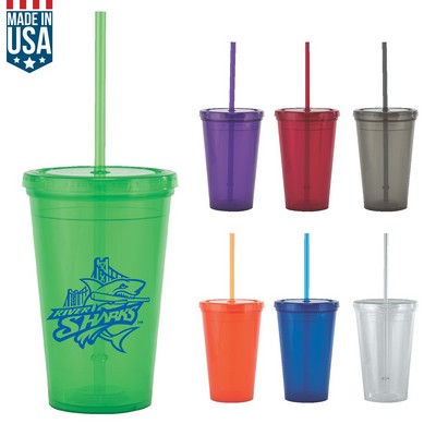 16 oz Bolero Tumbler with Straw