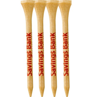 4 Pack Wood Golf Tees 2-3/4"