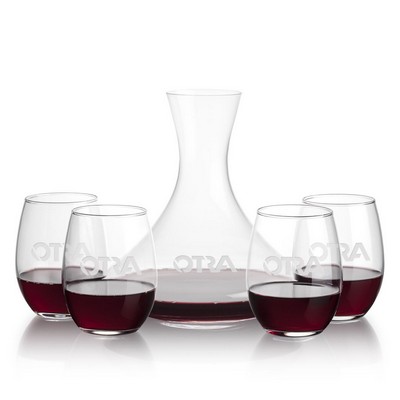 Senderwood Carafe & 4 Stanford Stemless Wine