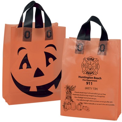 Pumpkin Frosted Shopper Halloween Bag - Flexo Ink Print