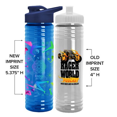 24 Oz. Slim Fit Water Bottles w/Drink-Thru Lid - Digital