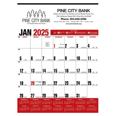 Yearly Record® Red Calendar