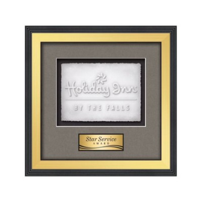 Jasper Cast Paper Horiz - Gold 14½"x13½"