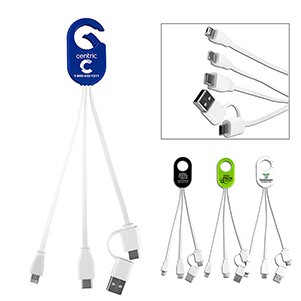 "WEBER" 5-in-1 Cell Phone Charging Cable with Carabiner Clip