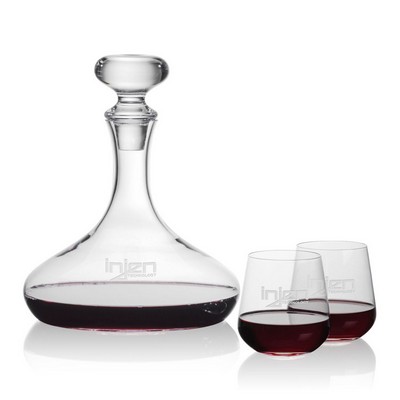 Stratford Decanter & 2 Howden Stemless Wine