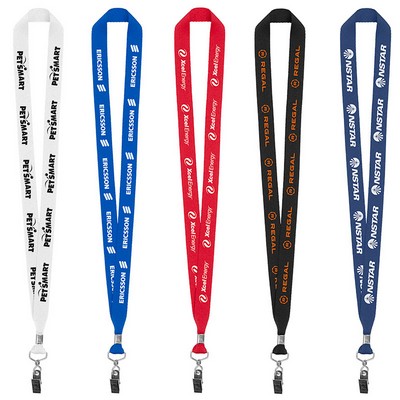 3/4" Eco Friendly rPET Lanyard with Bulldog Clip (Factory Direct -10-12 Weeks Ocean)