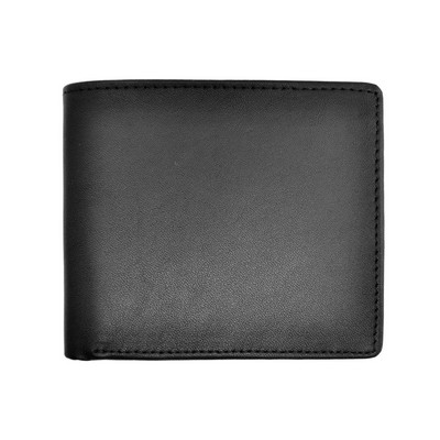 Leather Men's Two-Fold Wallet (4 1/4"x3 5/8"x1/2")