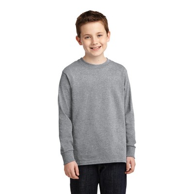 Port & Company® Youth Long Sleeve Core Cotton T-Shirt