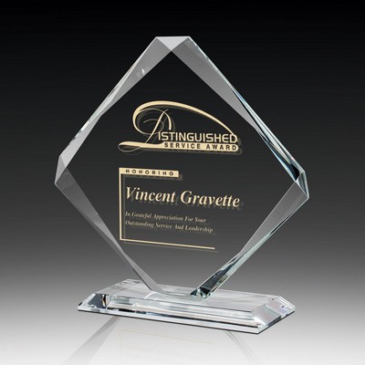 6.5" Beveled Glass Award - Tetrad