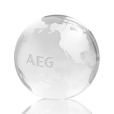 Globe Paperweight - Optical 5" Diam