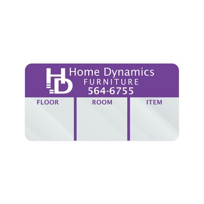 Die Cut Roll Label | Rectangle | 2" x 4" | Clear Styrene