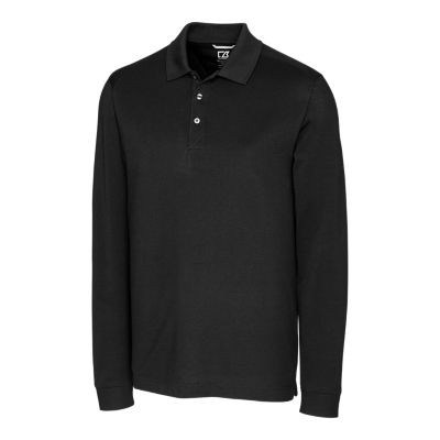 Cutter & Buck Advantage Tri-Blend Pique Mens Big and Tall Long Sleeve Polo