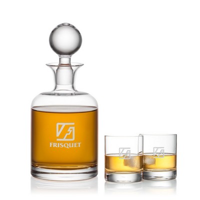 Dresden Decanter & 2 On-the-Rocks