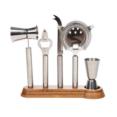 Bar Tool Set (Silver/Brown)