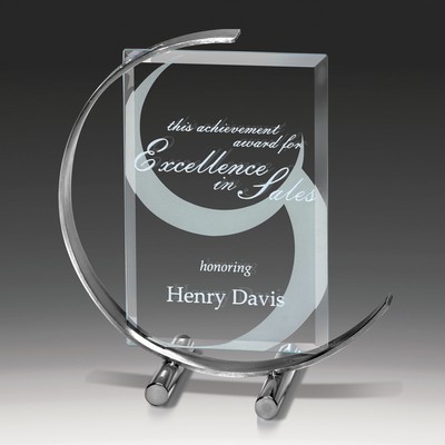 C-Note Beveled Glass Award 6x7