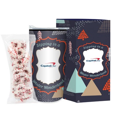 Promo Revolution - 20 Oz. Straight Tumbler W/ Plastic Liner Holiday Greetings Gift Set