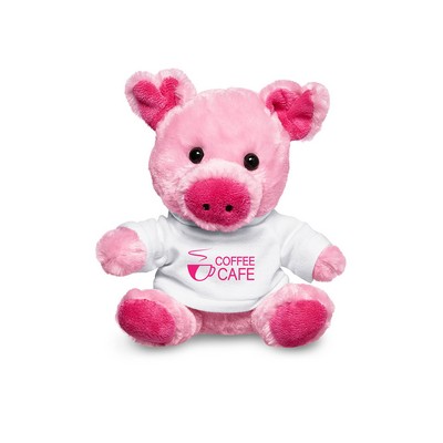 Prime Line 7" Plush Pig With T-Shirt