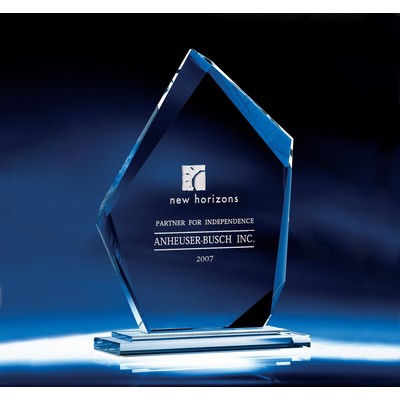 7.5" Crystal Summit Award w/Glass Base