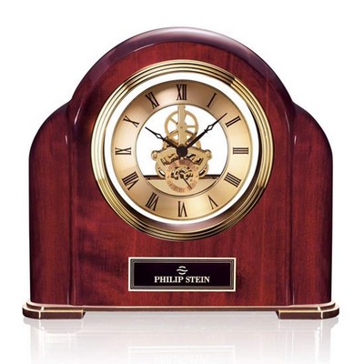 Torbay Clock - Rosewood/Gold 11" Wide