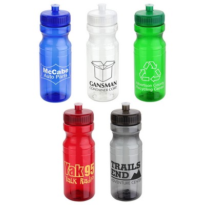 Cycler 24 oz PET Eco-Polyclear™ Bottle with Push-Pull Lid