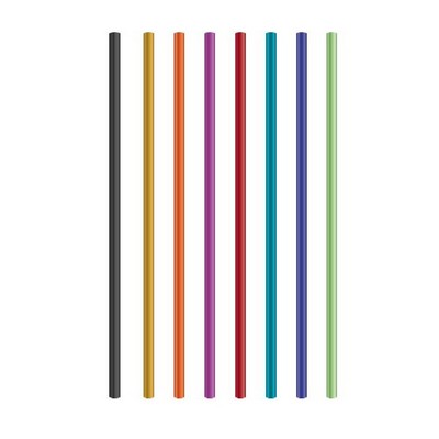 Single anodized aluminum straw - Straight (6mm)