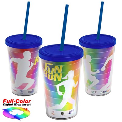 16 Oz. Sentinel Tumbler w/Lid & Straw