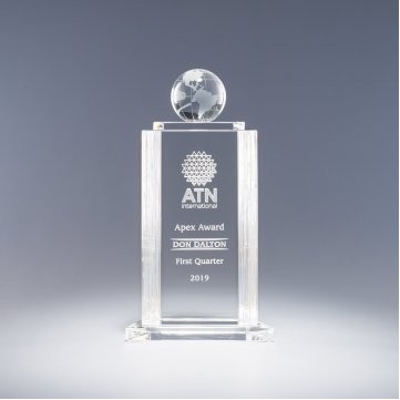 8.5" Helenic World Crystal Award