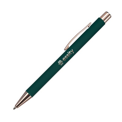 Lisse Metal Pen - Matte Green/Rose Gold