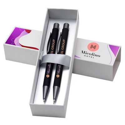 Bowie Pen & Pencil Gift Set - ColorJet on Pen, Pencil & Box