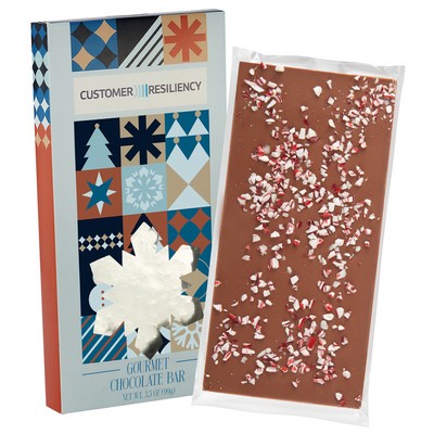 3.5 Oz. Belgian Chocolate in Snowflake Window Box - Peppermint Bar