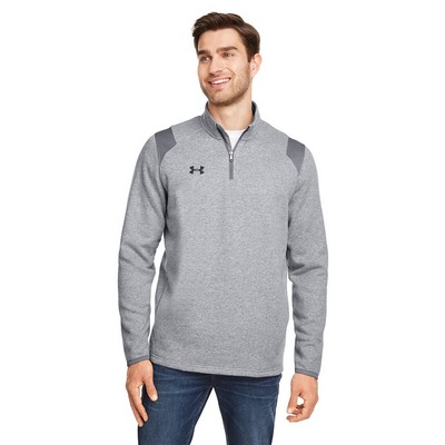 UNDER ARMOUR Men's Hustle Quarter-Zip Pullover Sweatshirt