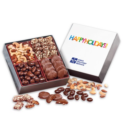 Gourmet Holiday Gift Box with Happy Holidays Sleeve