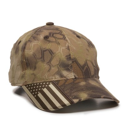 Structured Cap w/Camo Flag Visor Insert