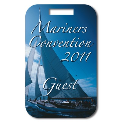 Medium Rectangle Laminated Event Badge - Full Color