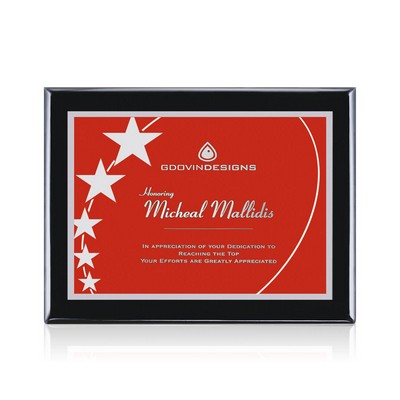 Oakleigh/Gemini Plaque - Black/Red 7"x9"