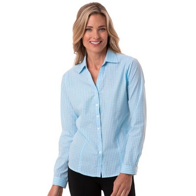 Ladies' Tricolor Plaid Woven Shirt