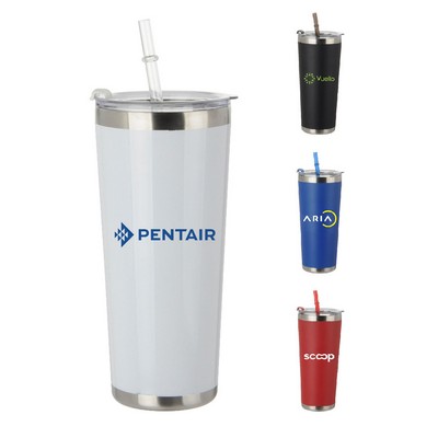 20 Oz. Stainless SteelTumbler w/Straw