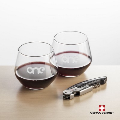 Swiss Force® Opener & 2 Mandelay Stemless - Black