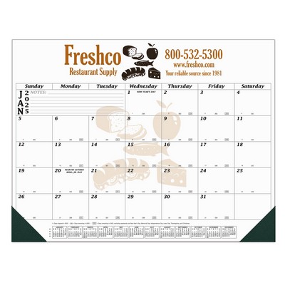 12 Month Desk Calendar | 22" x 17" | 1 Imprint Area | Black Calendar Color