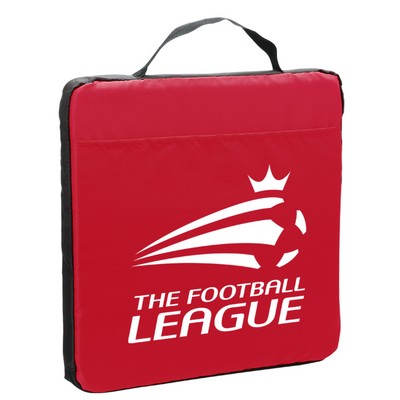 13.5" Fabric Stadium Cushion With Pocket