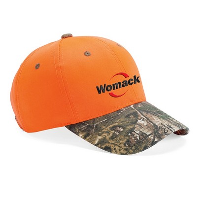 Outdoor Cap Blaze Crown Camo Visor Cap W/ Brown Eyelets