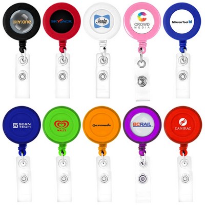 Round Retractable Badge Holder