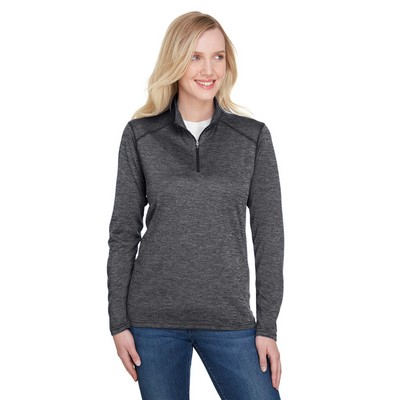 A-4 Ladies' Tonal Space-Dye Quarter-Zip