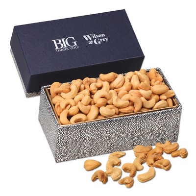 Navy & Silver Gift Box w/Fancy Cashews