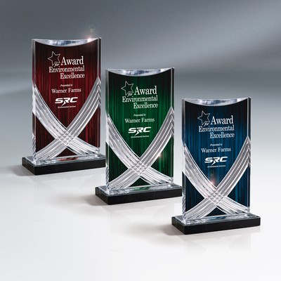 Cascade Curved Acrylic Award, Colors