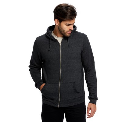 US BLANKS Unisex USA Made Heavyweight Loop Terry Full-Zip Hooded Sweatshirt