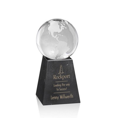 Globe on Tall Marble Base - 2-3/8" Diam