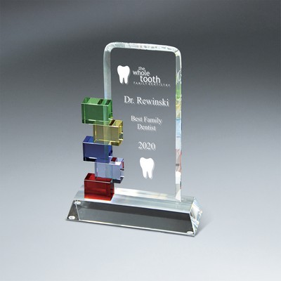 Optic Crystal Cornerstone Excellence Award - Small